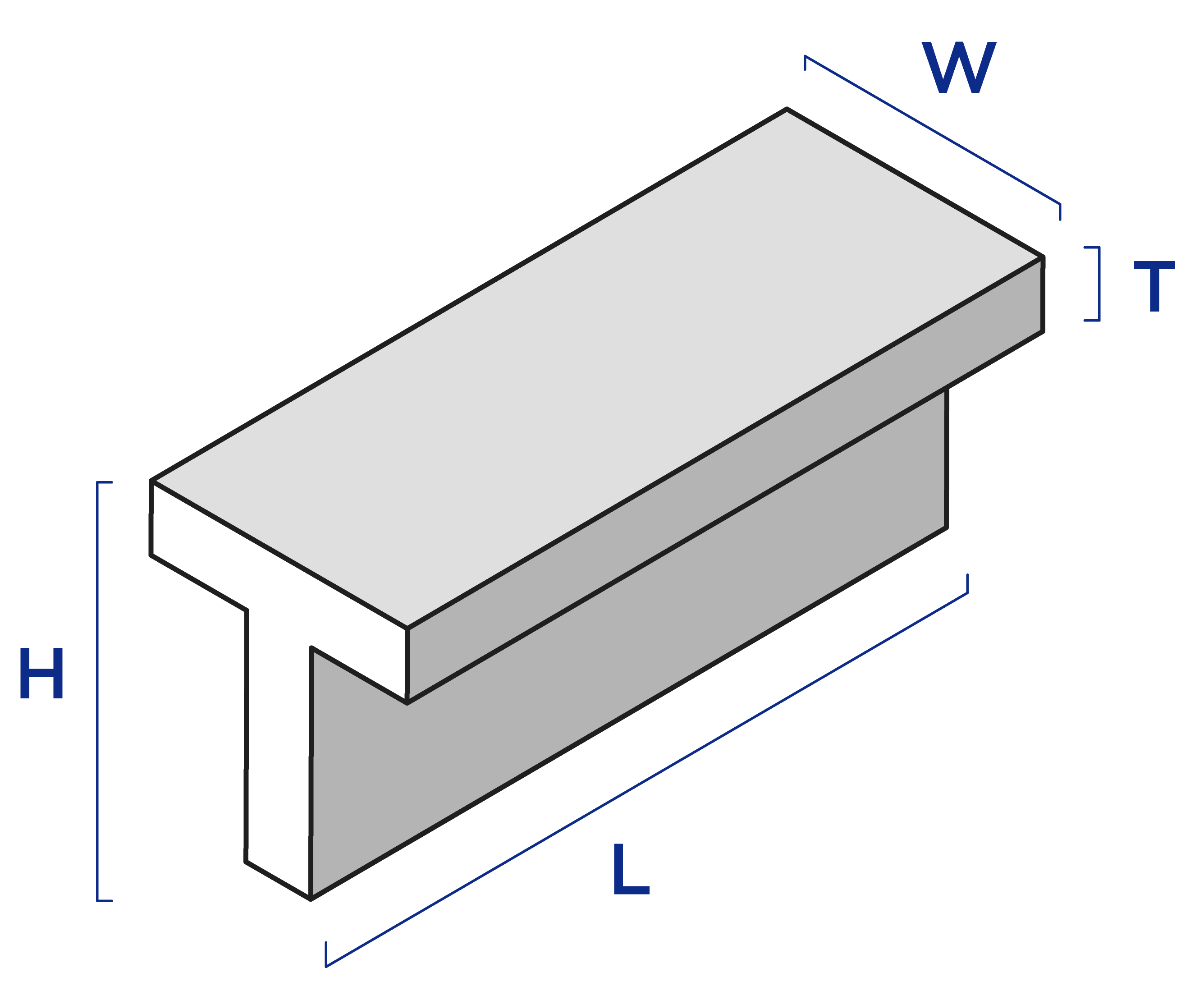 Dimensions of 6061 & 6063 Aluminum Tee